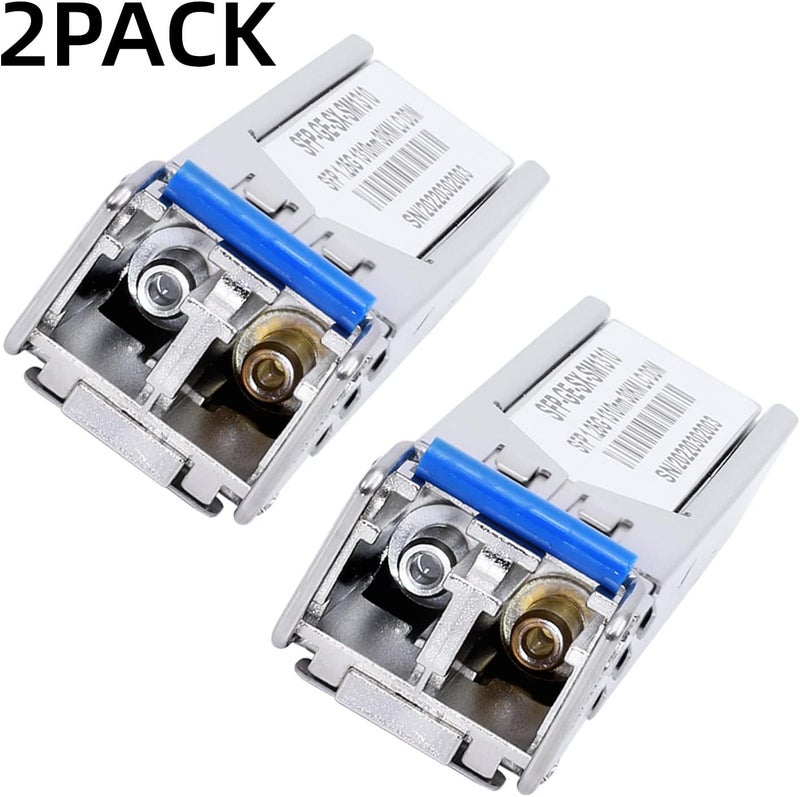 GESD 2 Pack Gigabit SFP Module 1310nm-SMF 1000Base-LX for Cisco GLC-LH-SMD,Ubiquiti UniFi,Meraki MA-SFP-1GB-LX10,Intel,Fortinet,Mikrotik,Netgear,TP+D-Link TL-SM311LS Transceiver Up to 20 km - Image 2